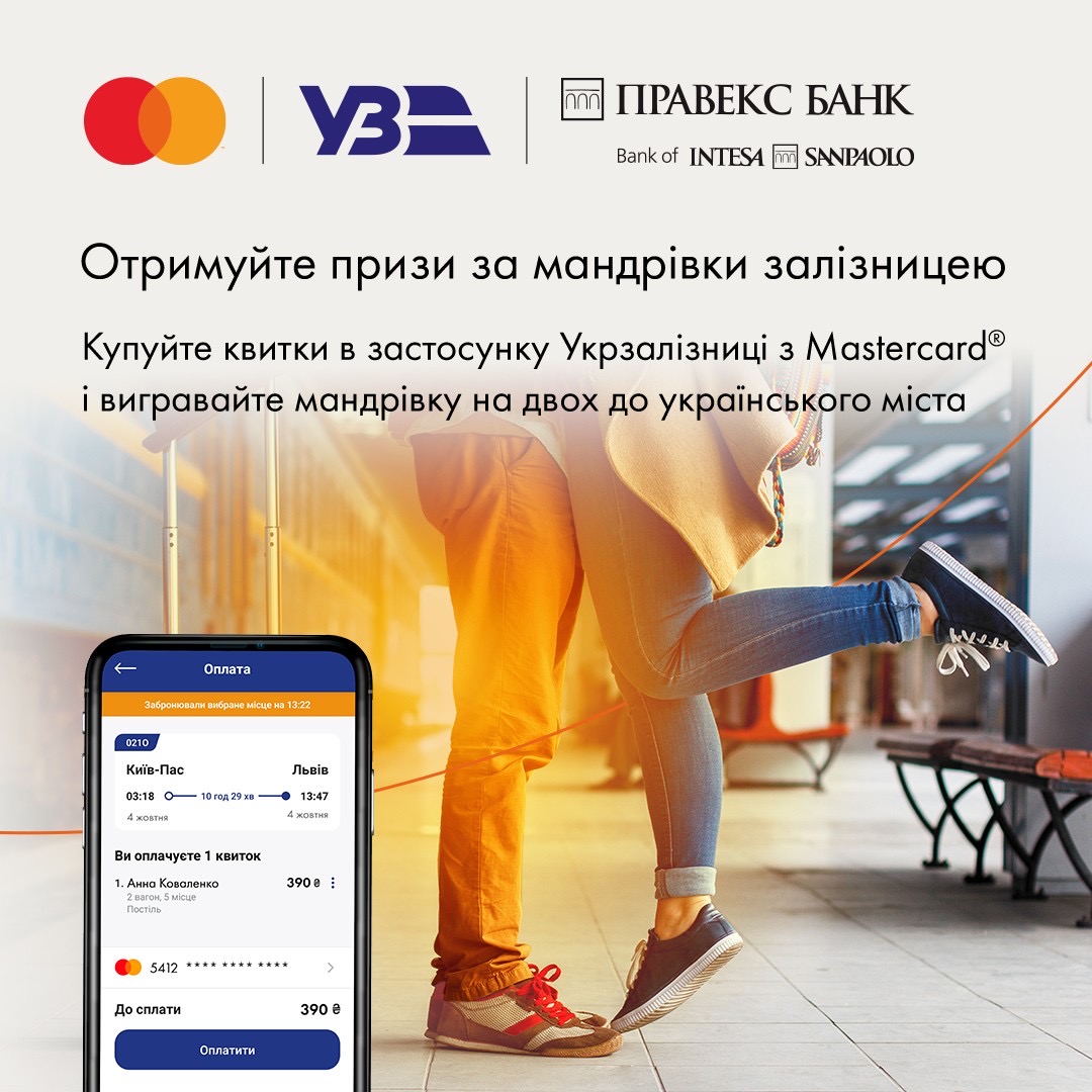 Весна починається зі спеціальної пропозиції від Mastercard та Укрзалізниці