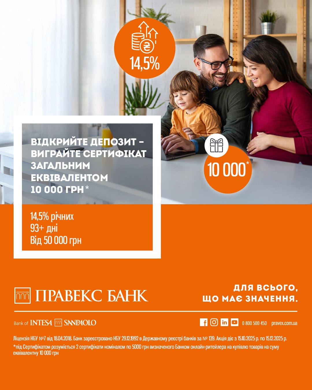 Відкрийте депозит — виграйте 10 000 грн: акція від ПРАВЕКС БАНК